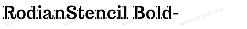 RodianStencil Bold字体转换